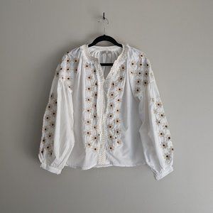 White Embroidered Blouse